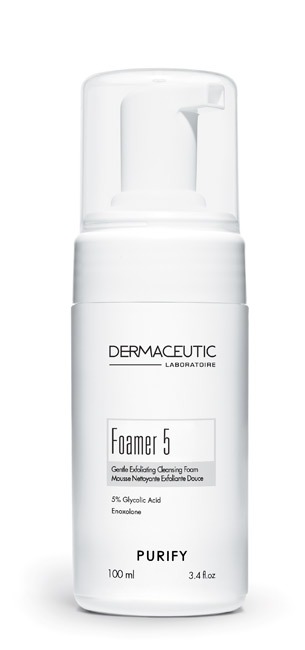 Sửa rửa mặt cho da nhạy cảm Foamer 5 - Sữa Rửa Mặt Foamer 5  Dermaceutic: là sữa rửa mặt giúp nhẹ nhàng loại bỏ triệt để bụi bẩn và tế bào chết trên da. Chuẩn bị bề mặt da tối ưu trước các liệu trình thẩm mỹ, khôi phục vẻ mịn màng, rạng rỡ và se khít lỗ chân lông. FOAMER 5 – Gentle Expert Cleanser dùng cho da nhạy cảm. Dung tích : 100ml – 3.4 fl.oz Xuất xứ : Pháp Thành phần : Axid glycolic, Enoxolone